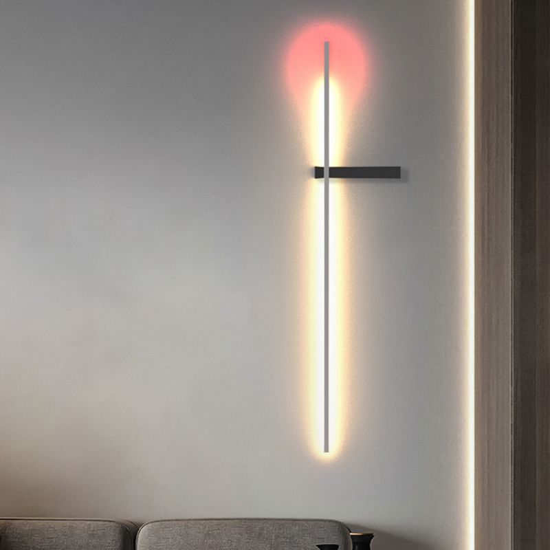 Aluminum Straight Wall Light Nordic Style LED Wall Sconce for Living Room