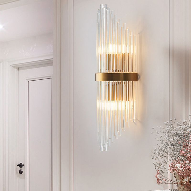 2 Lights Contemporary Crystal Wall Lighting Fixtures for Living Room