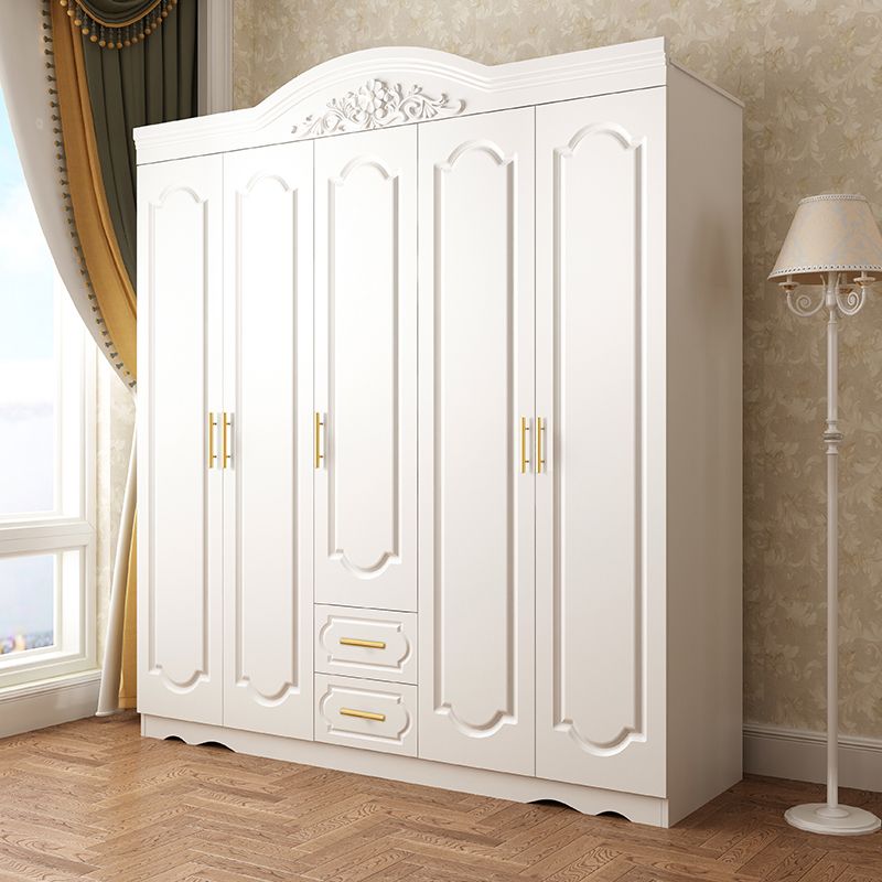 Hinged Engineered Wood Wardrobe Cabinet French Country Wardrobe Closet