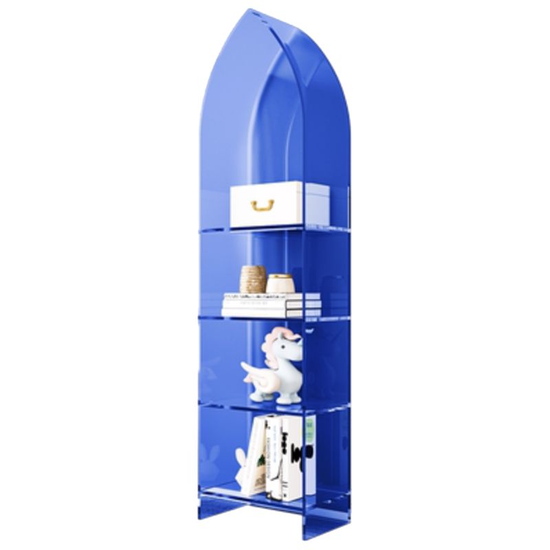 Glam Closed Back Bookshelf Standard Acrylic Bookcase with Shelves