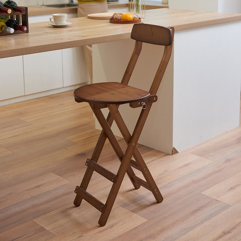 Contemporary Wooden Counter Height Stools Folding Height Bar Stool