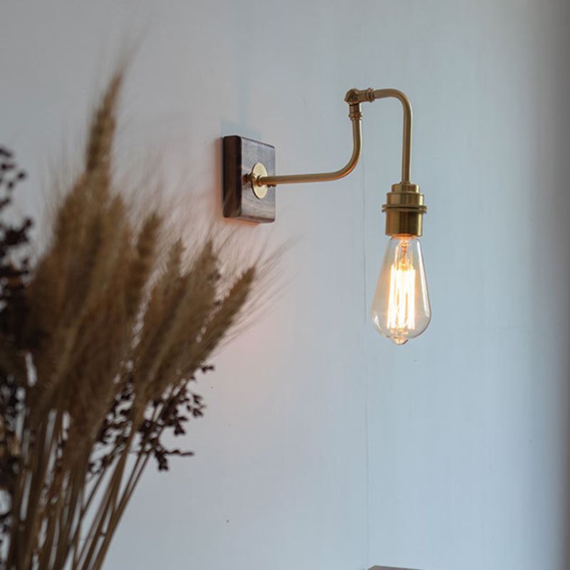 Japanese Style Wooden Vanity Light Strip Shape Vanity Lamp for Shower Room