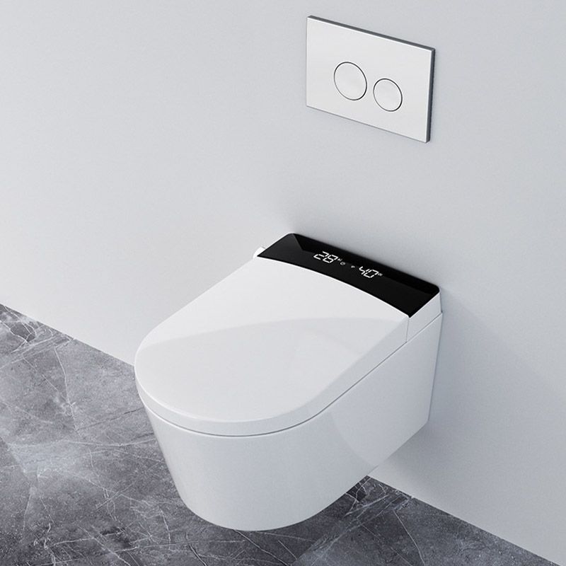 Contemporary 1-Piece Toilet Wall-mount Urine Toilet with Slow Close Seat for Washroom