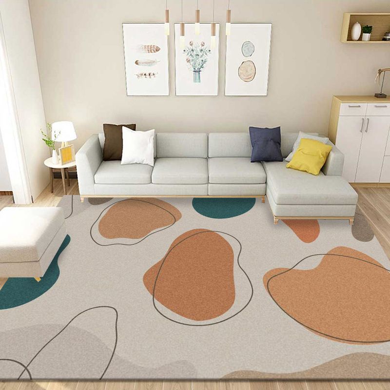 Alfombra nórdica nórdica poliéster block alfombra alfombra resistente a manchas para decoración del hogar