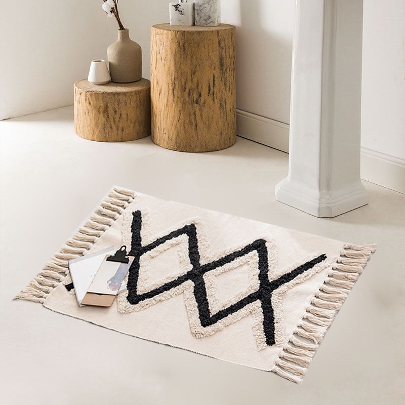 Bohemian Rhombus Intérieur tapis multi-couleurs Coton Tapis de compagnie Anipage de la zone amicale pour la maison