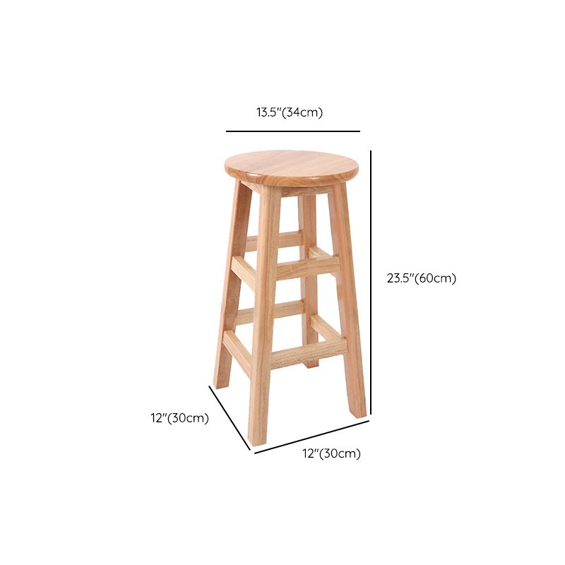 Modern Style Bar Stool Rubberwood Counter Stool for Dining Room