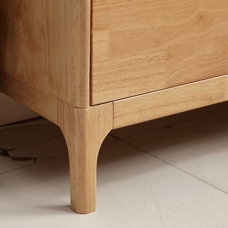 Rubber Wood Contemporary Chest Home Storage Chest with Drawers