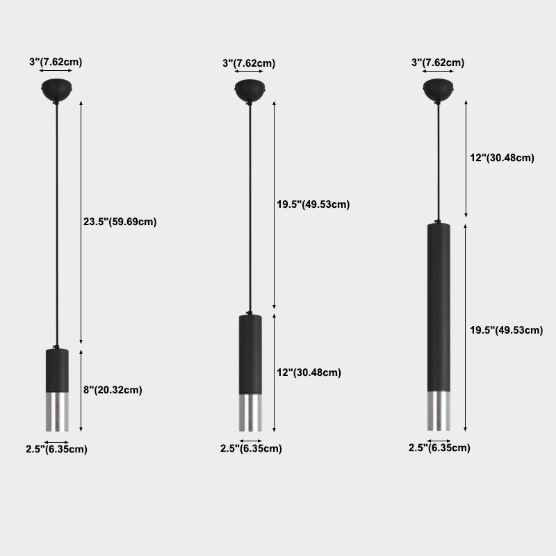 Style moderne linéaire suspendu metal métallique 1 lumière suspendue légère pour le salon