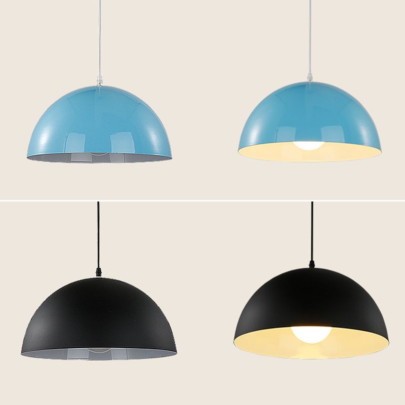 Modern Style Macaron Pendant Light 1 Light Hanging Lamp Fixture for Living Room