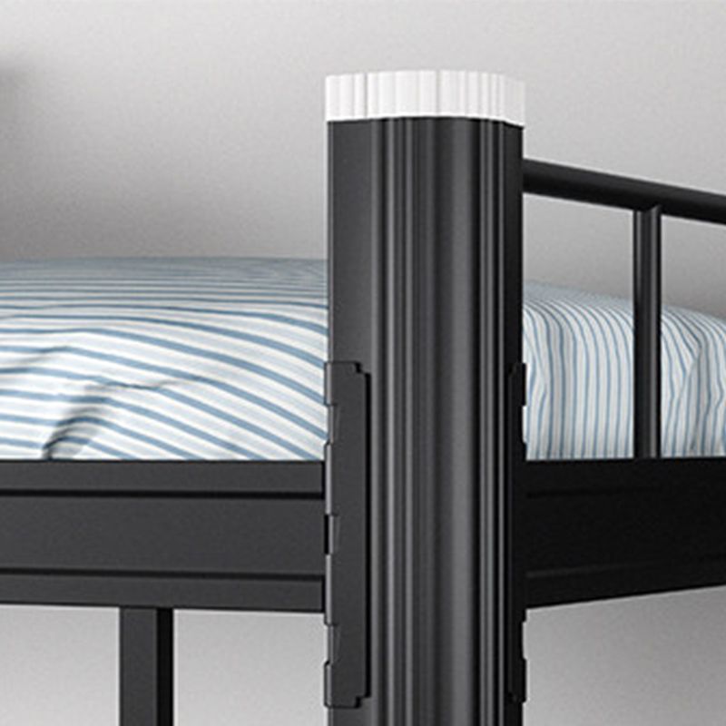 Contemporary Iron Bunk Bed with Metal Legs and Open-Frame 70.87" High