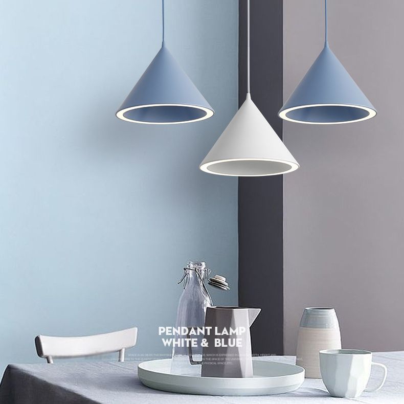 Makaroon -Mini -Anhänger -Leuchten -Leuchten -Aluminiumkegelform -Pendellampe zum Dinging -Tisch