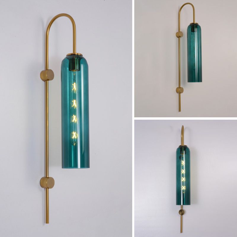 Contemporary Tubular Wall Lights 1 Bulb Living Room Sconce Light Fixture