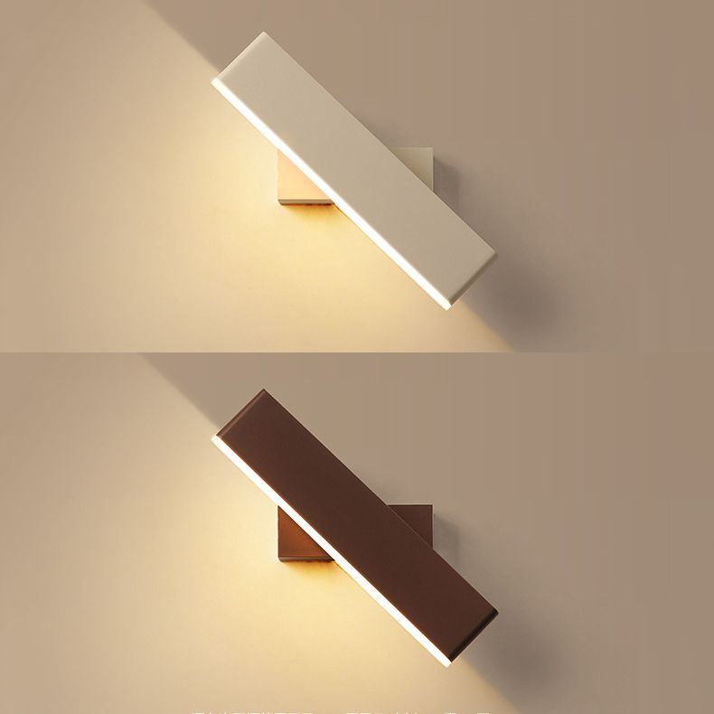 1 Light Geometry Wall Sconce Modern Style Metal Wall Lighting for Bedside