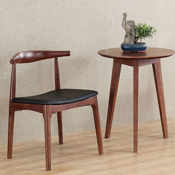 Silla de comedor de madera maciza de estilo tradicional, sillas laterales de comedor con respaldo abierto