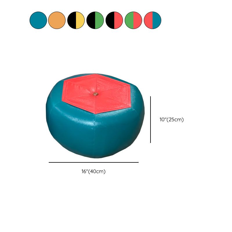 Leather Standard Stool Modern Style Simple Unique Shape Footstool