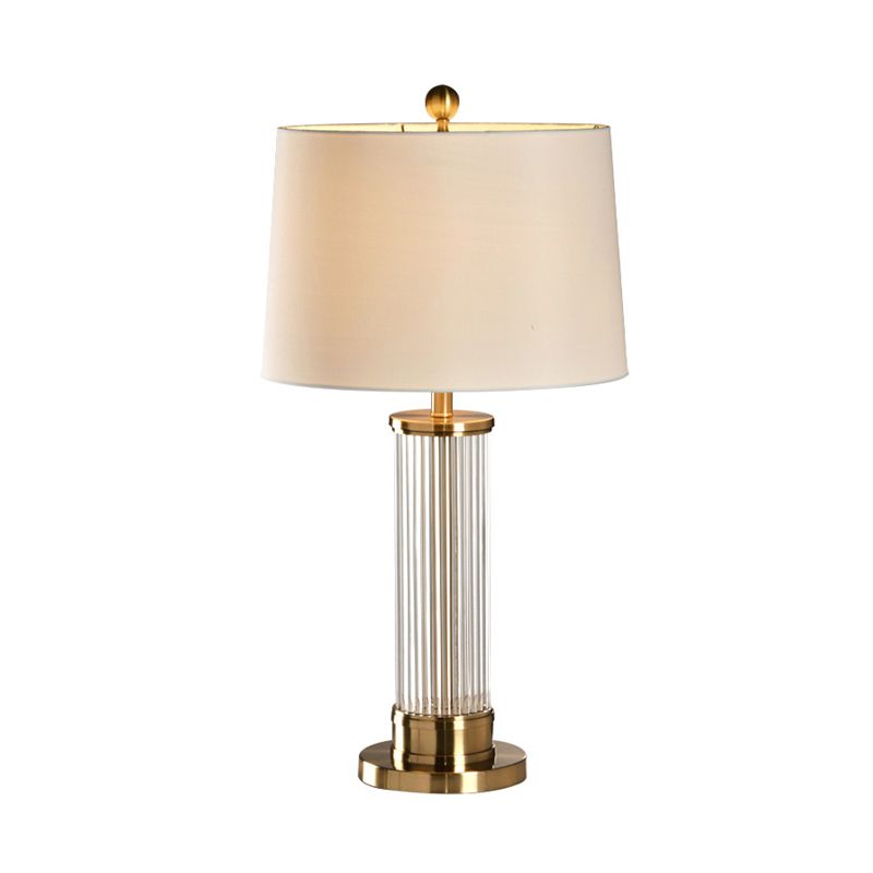 1 tête de colonne de colonne lampe modernisme Crimd Crystal Light Light en blanc pour l'étude