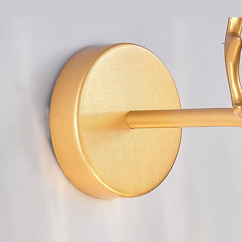 Modern Artistic LED Wall Lamp Wrought Iron Globe Wall Sconce with Glass Shade