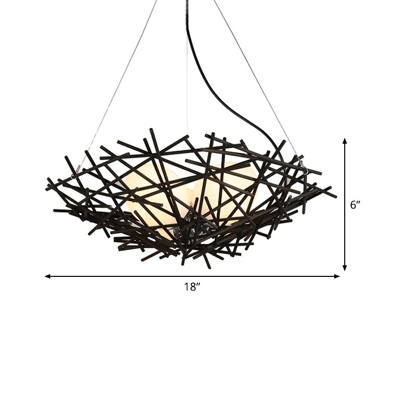 Éclairage de lustre de nid