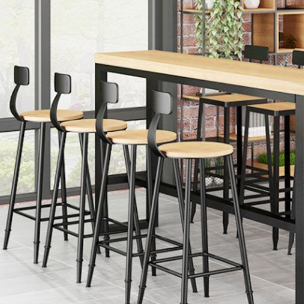 Industrial Bar Stool and Table Set 1/5 Pieces Pub Dining Set