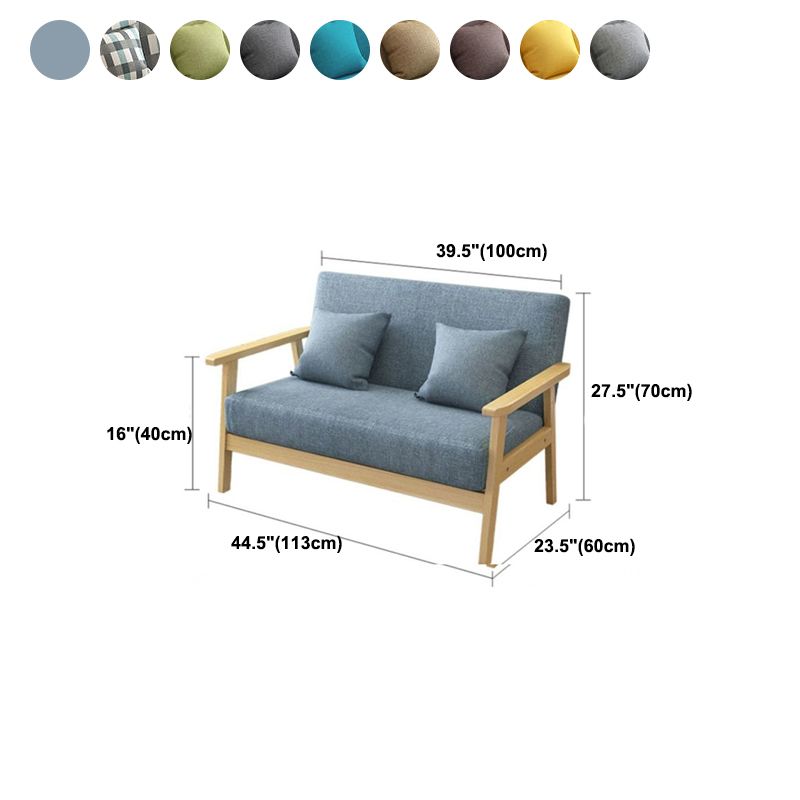 Contemporary Tight Back Standard Square Arm Living Room Settee