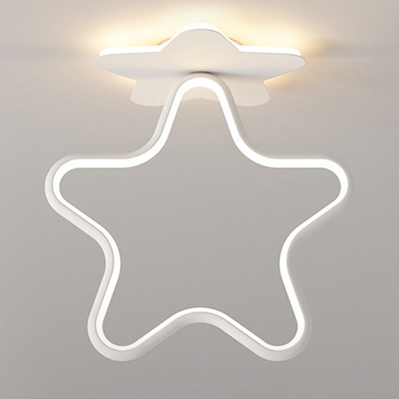 Modernism LED Ceiling Light White Flush Mount Lighting for Dining Room