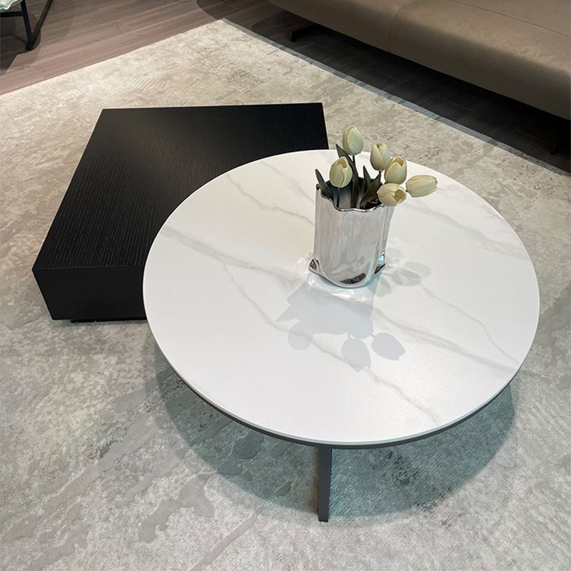 Abstract Coffee or End Table Contemporary Slate Coffee Cocktail Table