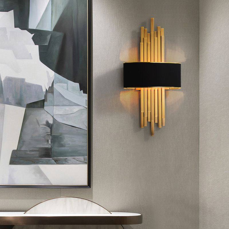 Lámpara de pared de 2 lámparas de pared de pared creativa moderna para el dormitorio de la pared de 2 luces