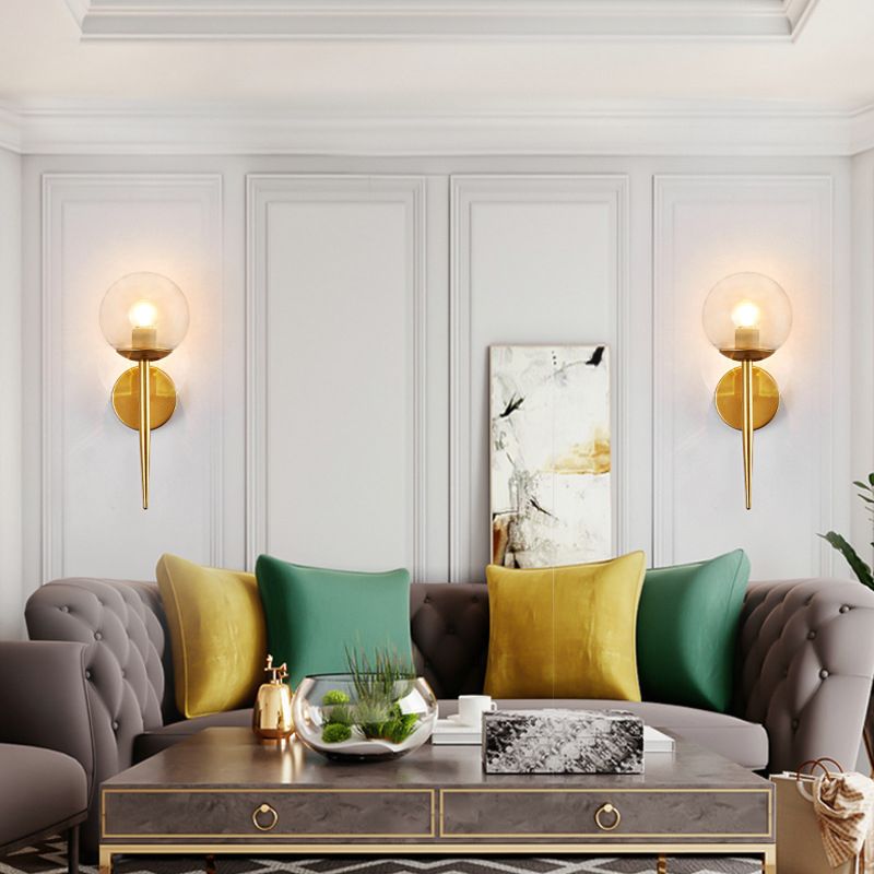 Retro Simple Industrial Style Sphere Wall Mount Lighting Glass Wall Mounted Lighting for Living Room