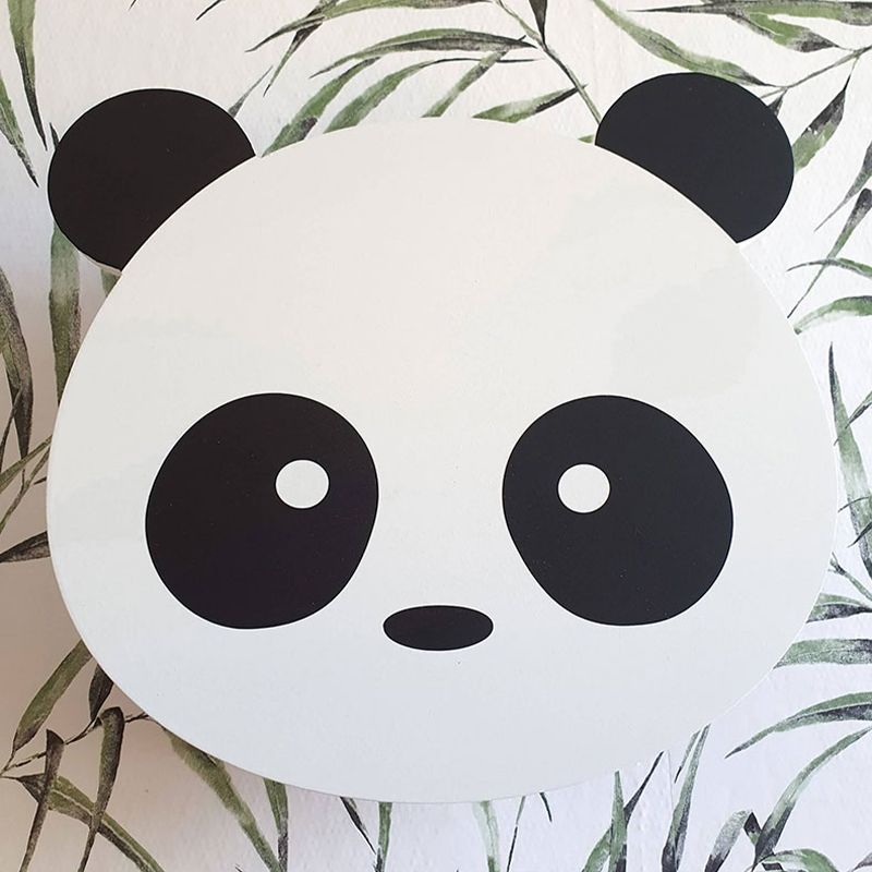 Nordic Style Iron Wall Light Panda Shape Wall Lamp for Children's Room