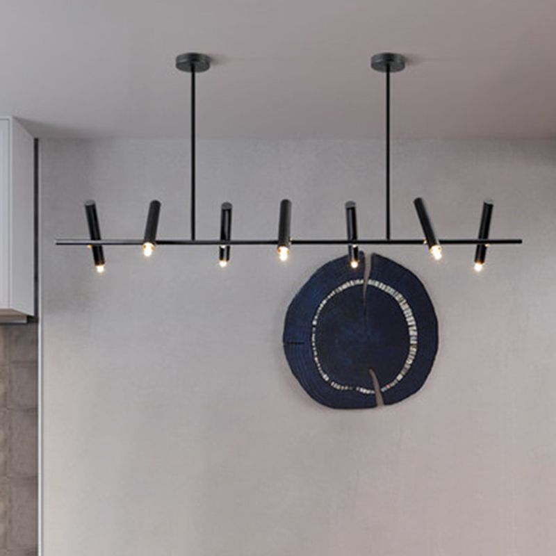 Metal Track Light Modern Multi-Head Linear Island Lighting Fixtures for Restaurant