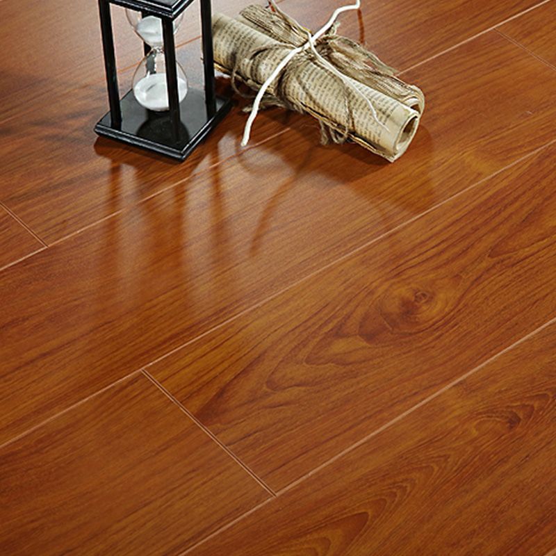 Traditional Flooring Planks Solid Wood Wire Brushed Click-Locking Wood Tile Set