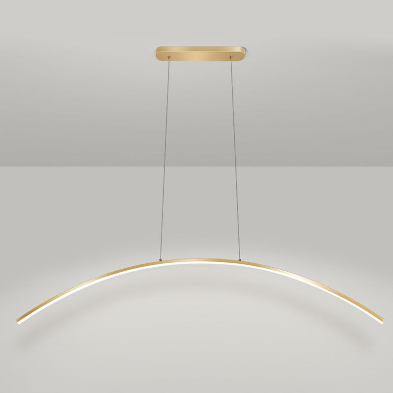 Golden Ceiling Light Contemporary LED Kitchen Island Lighting for Foyer