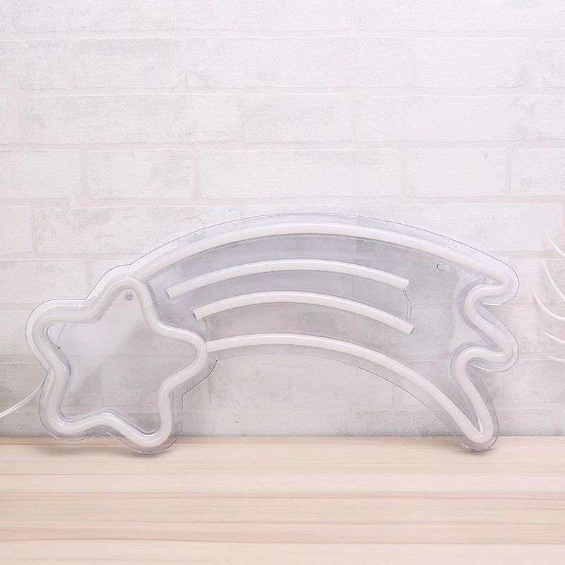 Shooting Star Mini Nightstand Light Cartoon Style Plastic USB Powered LED Night Lamp