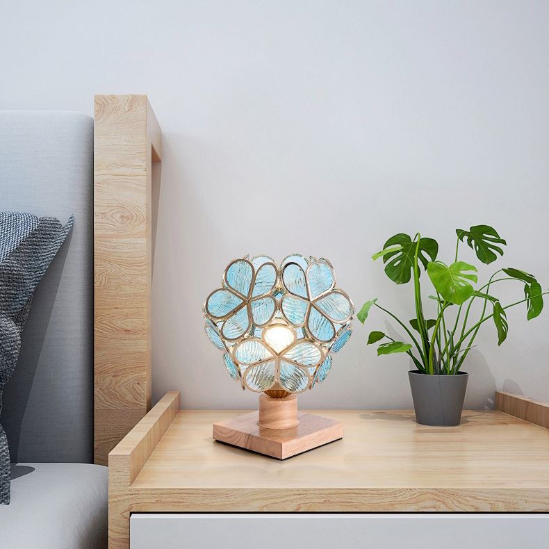 Blumenglas Nachttischlampe Tiffany-Nachttisch-Lampe für Schlafzimmer