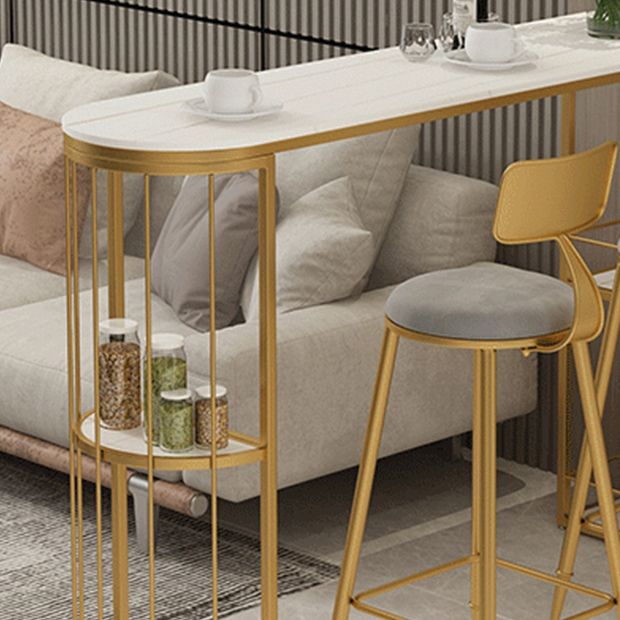 Glam Oval Bar Table and Stools 1/2/3 Pieces Bar Pub Table Set