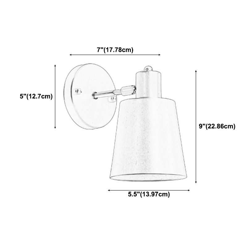 Metatore moderno nordico in metallo a 1 luci a muro cono a monte cono sconce per camera da letto