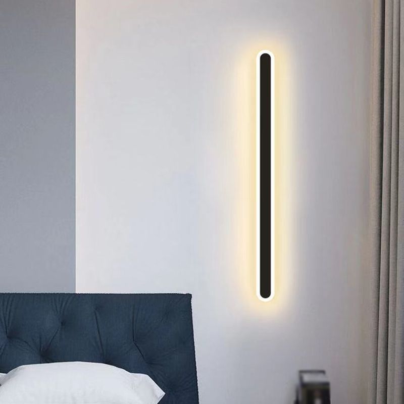 Zeitgenössischer Stil lineare Leuchtenleuchten Metal 1 Light LED -Wandleuchten