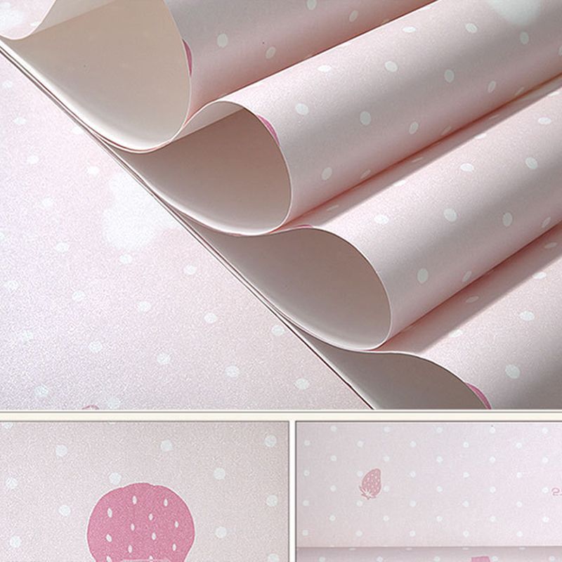 20.5"W x 33'L Romantic Minimalist Cartoon Balloon Non-Pasted Wallpaper for Girls