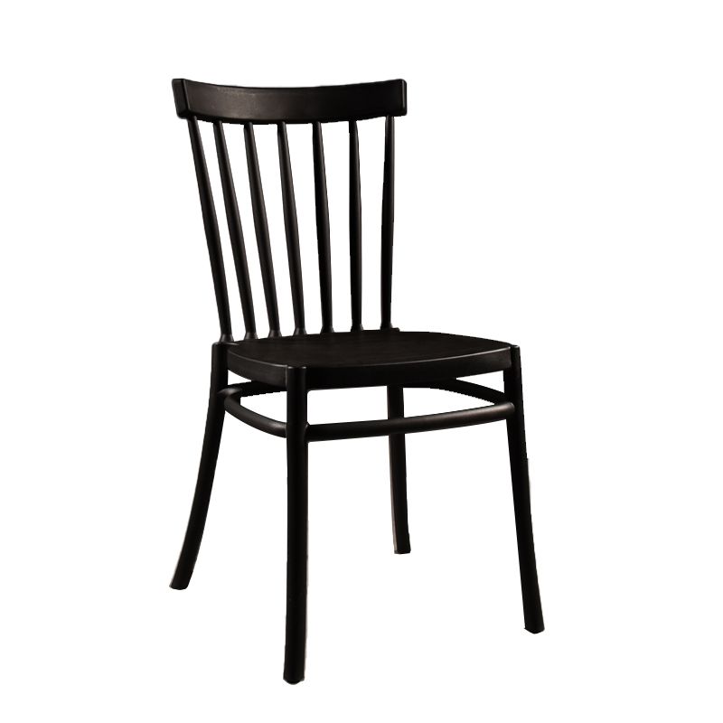 Glam Indoor-Outdoor Dining Side Chair Plastic Stacking Side Chair
