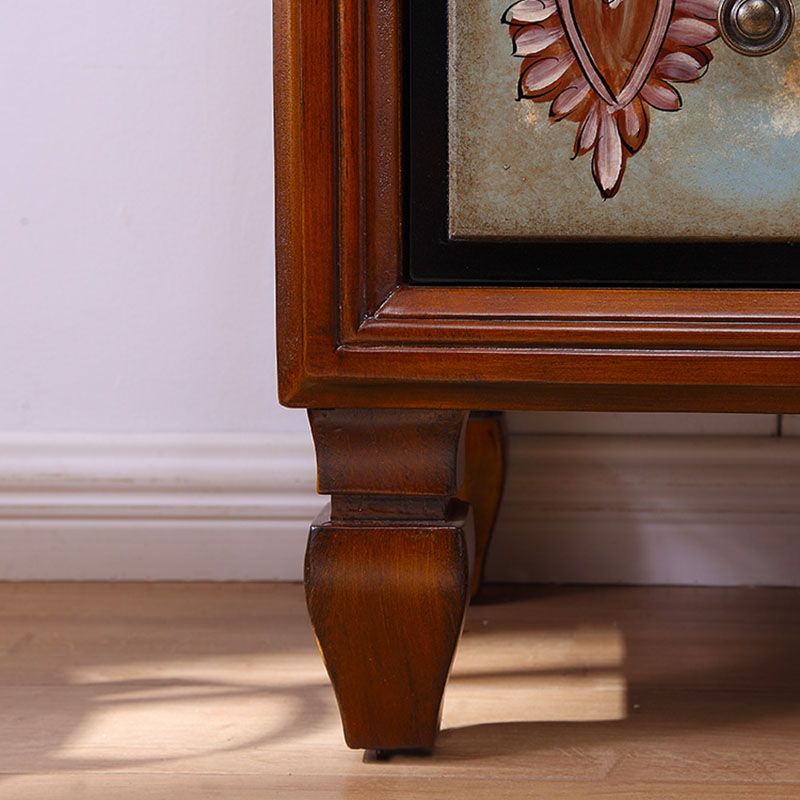 Wooden Storage Chest Modern Style Bedroom Storage Chest Dresser in White and Brown