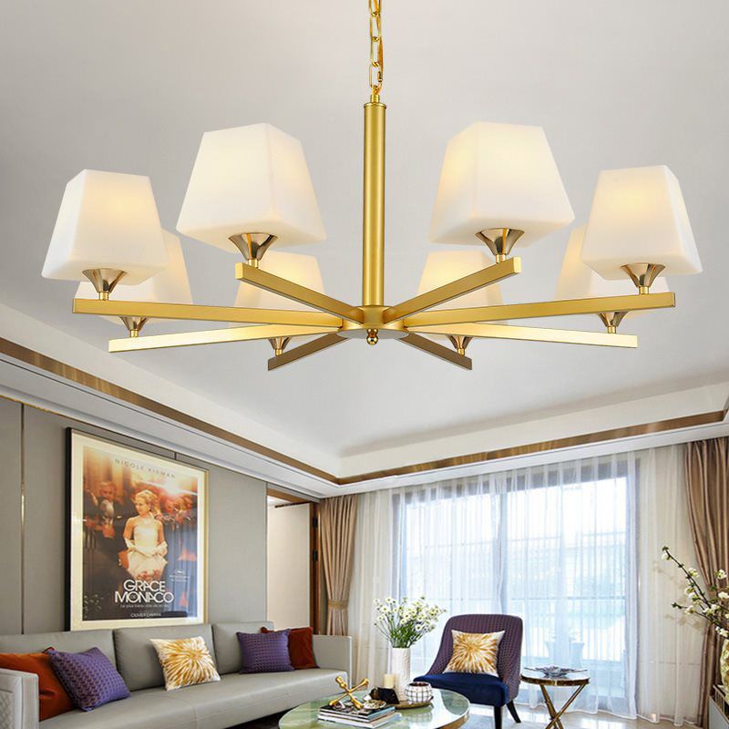 LAMPE DE PRENDRE VERRE VERRE GRATITE FACTURE 8 LIGNE DE LA LIGNE CHANDELER TRADITIONNEL