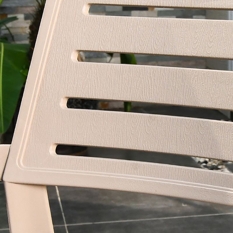 Metal Dining Side Chair Stacking  Outdoor Bistro Chairs with Arm