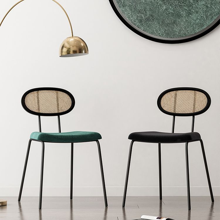 Fabric Side Chair Industrial Design Armless Open Back Side Chairs