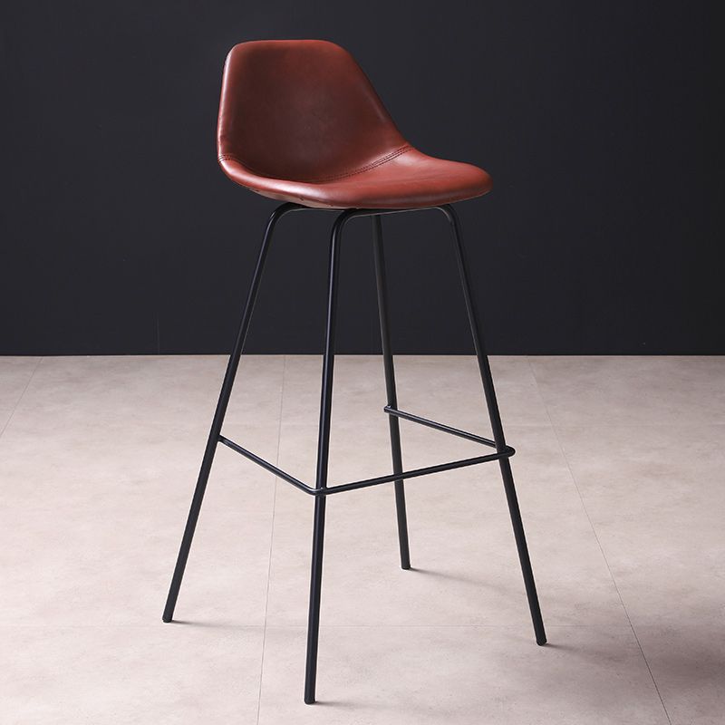 Contemporary Style Bar-stool Bucket Bar Stool with Metal Legs for Home