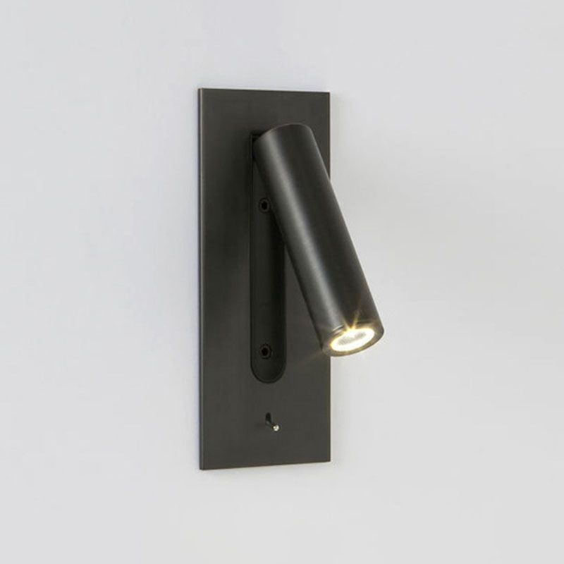 1-Light Cylindrical Wall Mount Light Modern Style Metal Reading Wall Lamp