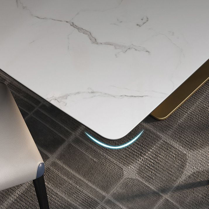 Table de luxe traditionnelle Rectangle Piedestal Casual Dining Table pour la maison
