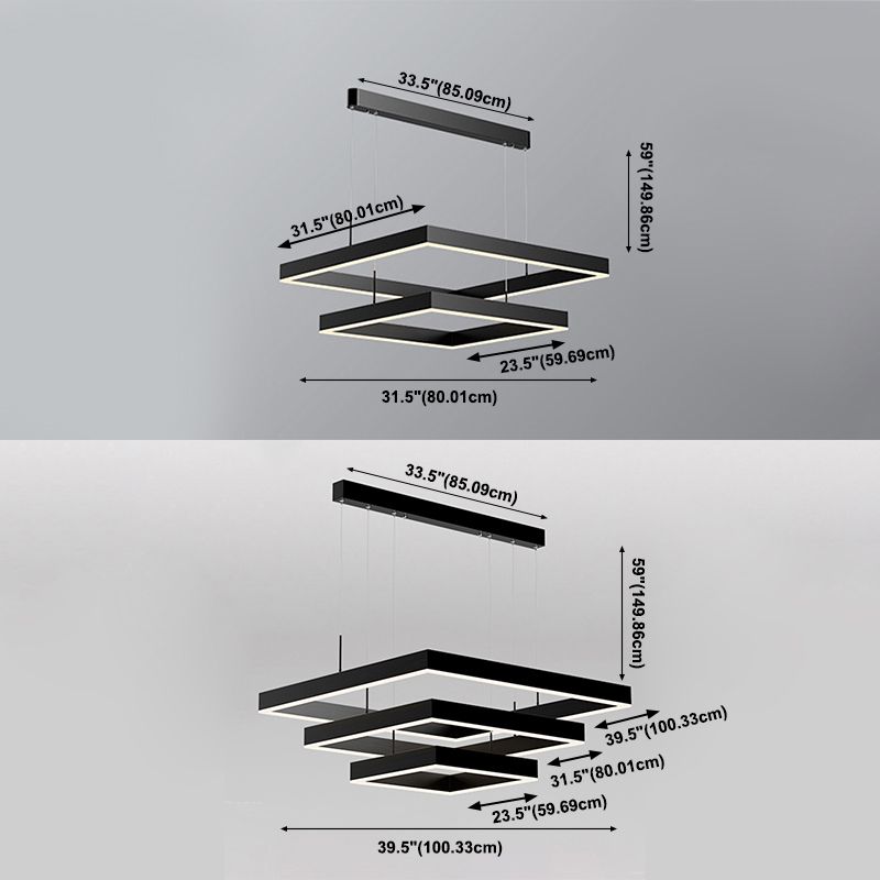 Simple style caractéristique moderne LED de lustre suspendu pour la salle de salon chambre à coucher