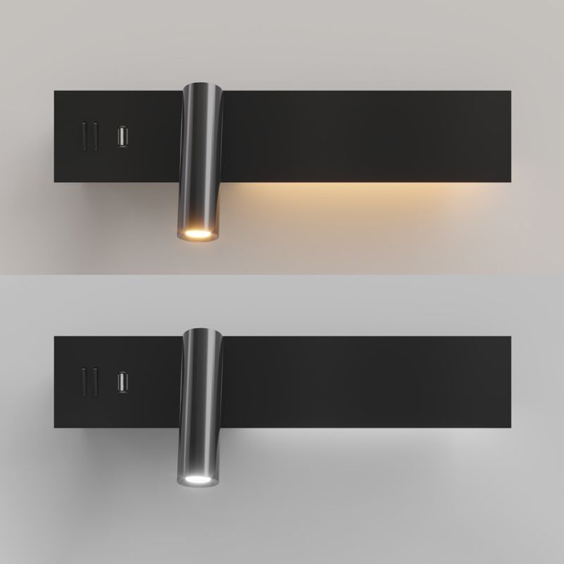 Lámparas de pared LED rectangulares ajustables lámparas de aplanque de metal de estilo moderno