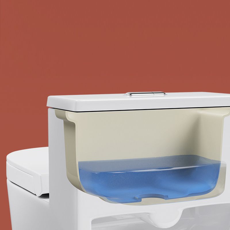 Traditional Floor Mount Toilet White Seat Included Toilet Bowl for Bathroom