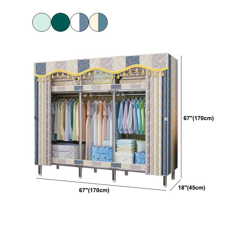 Contemporary Wardrobe Armoire Steel Wardrobe Closet with Legs